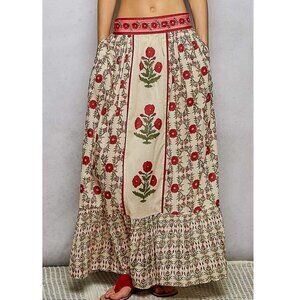 POL POL Floral Pattern Printed Woven Maxi Skirt S-L